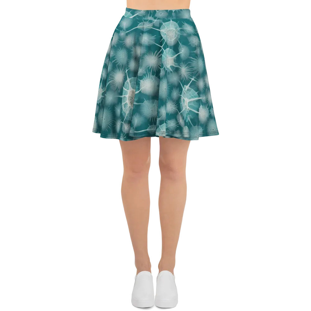 Aqua Radiolaria on Skater Skirt — Front