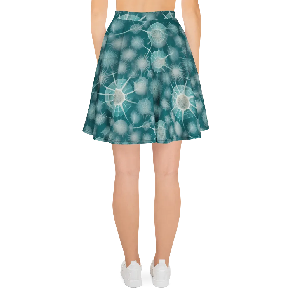 Aqua Radiolaria on Skater Skirt — Back