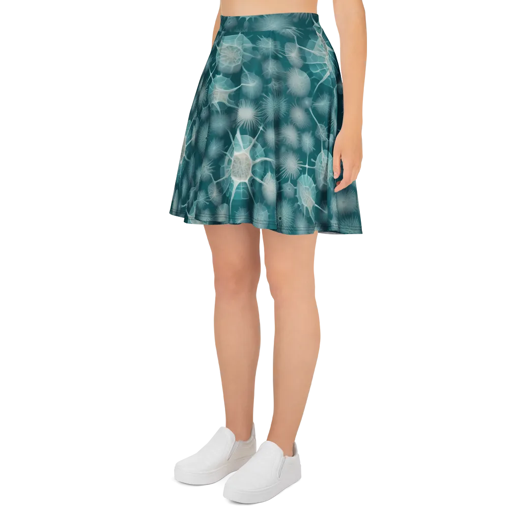 Aqua Radiolaria on Skater Skirt — Left