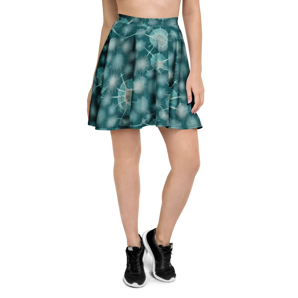 Aqua Radiolaria on Skater Skirt — Front
