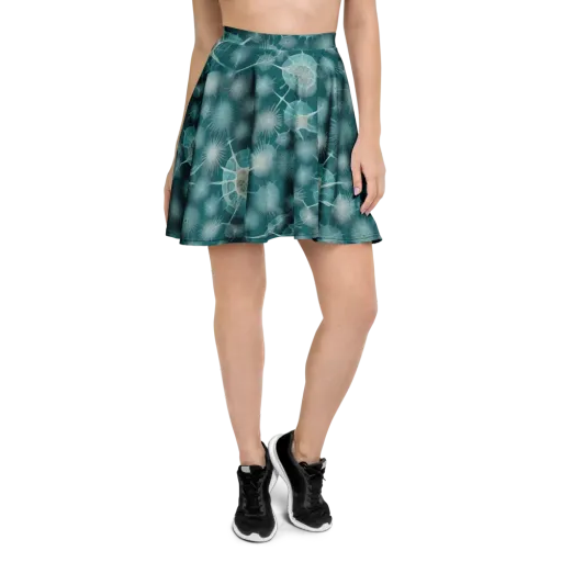 Aqua Radiolaria on a Skater Skirt