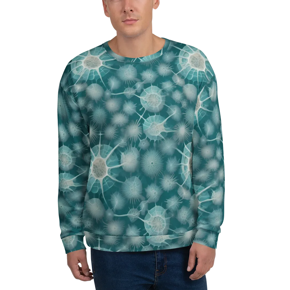 Aqua Radiolaria on Sweatshirt — Front