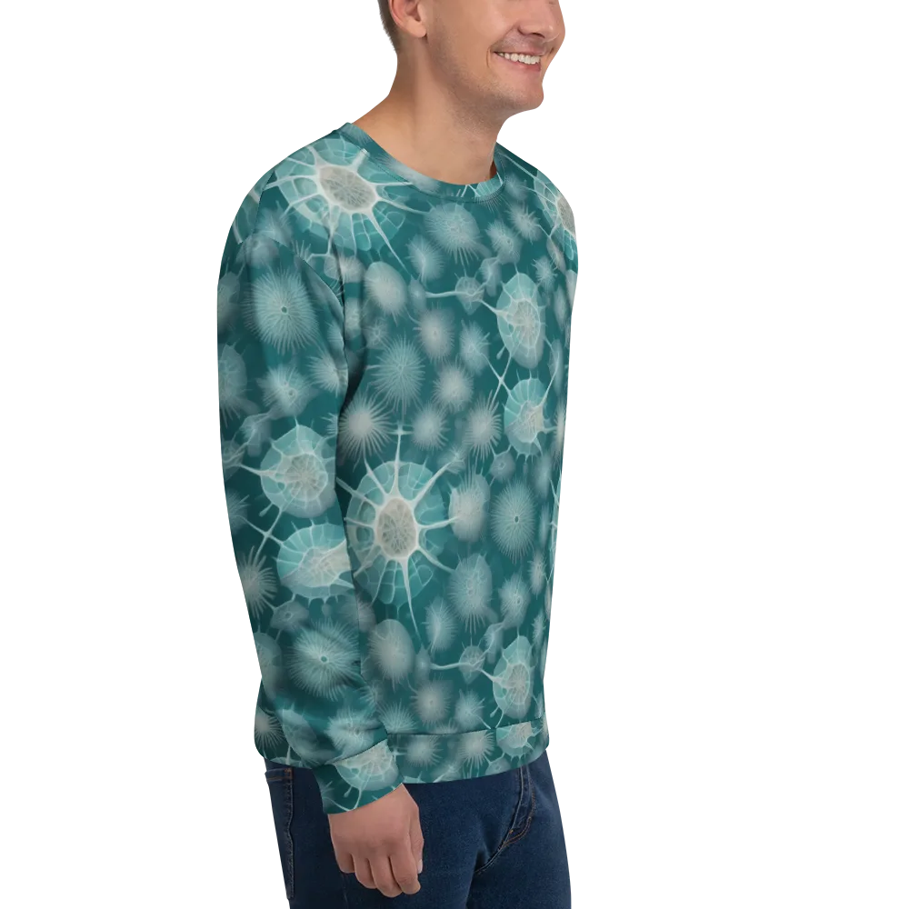 Aqua Radiolaria on Sweatshirt — Right Front