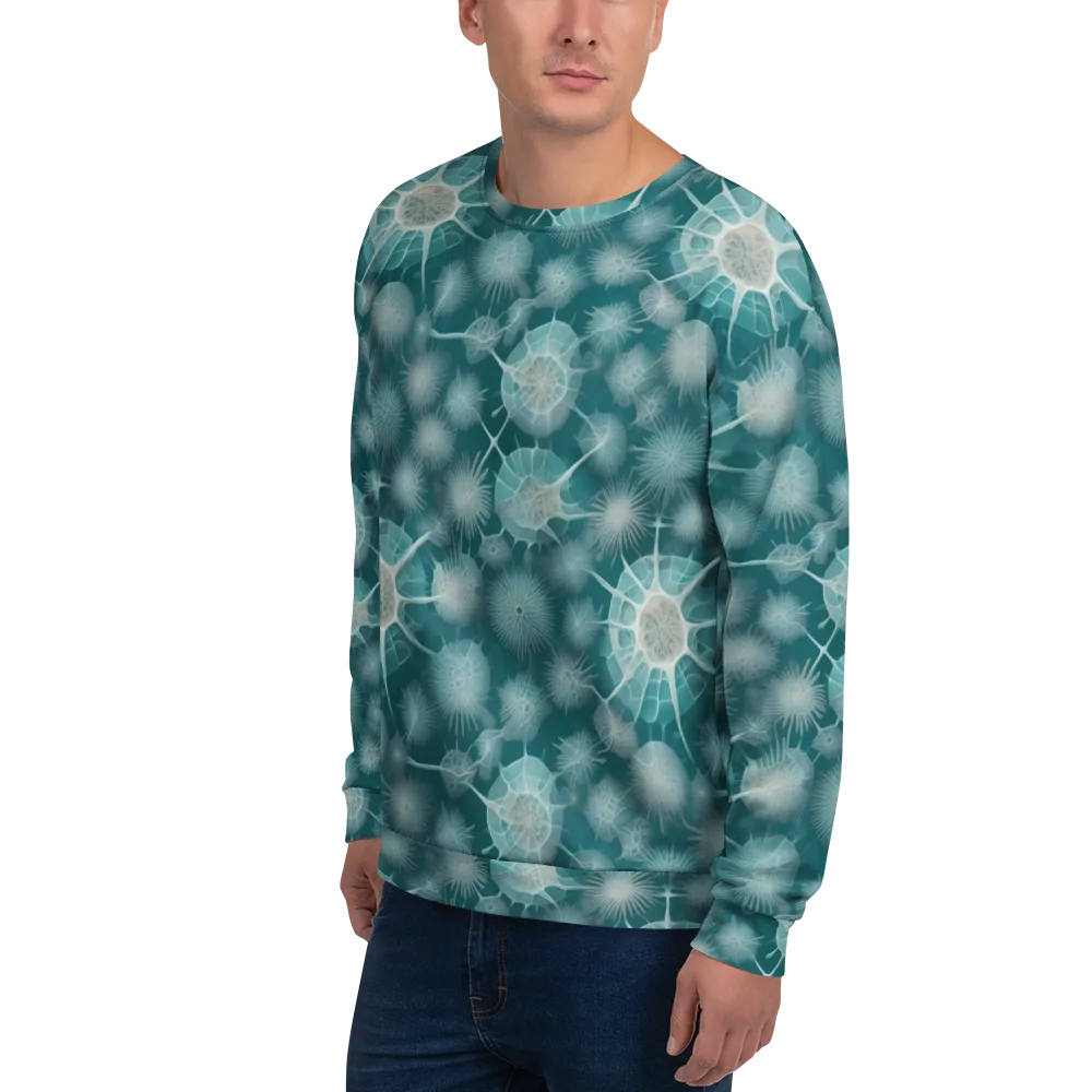 Aqua Radiolaria on Sweatshirt — Left Front