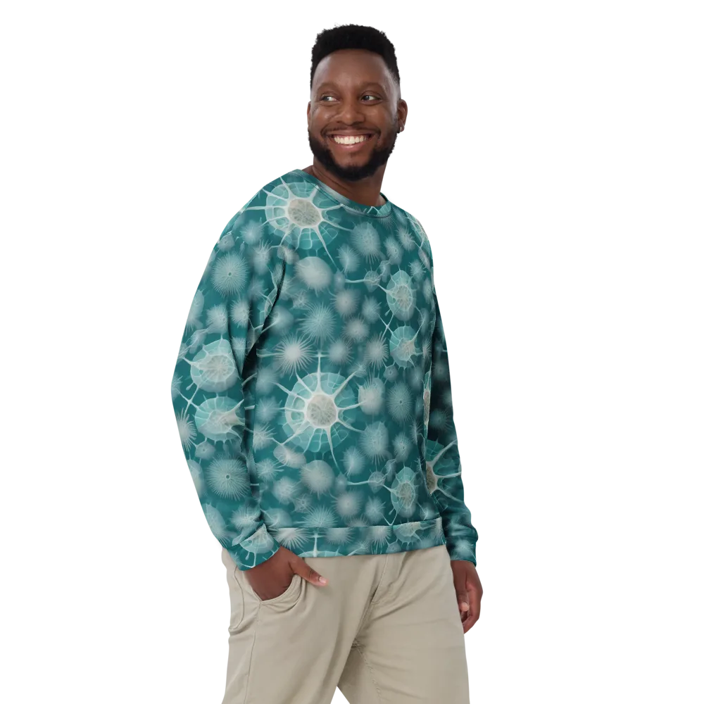 Aqua Radiolaria on Sweatshirt — Front