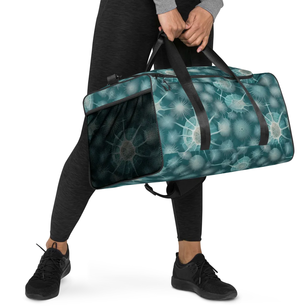 Aqua Radiolaria on Duffle Bag — Right Front