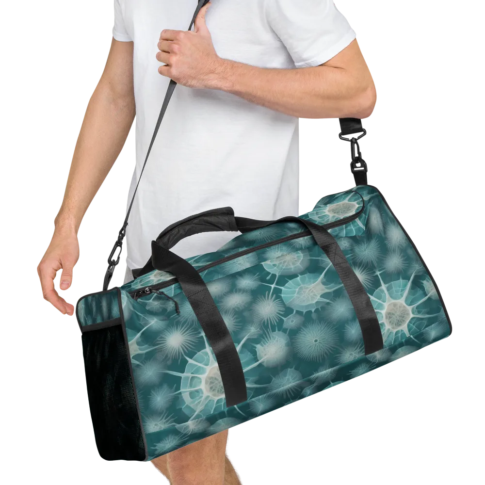 Aqua Radiolaria on Duffle Bag — Right Front