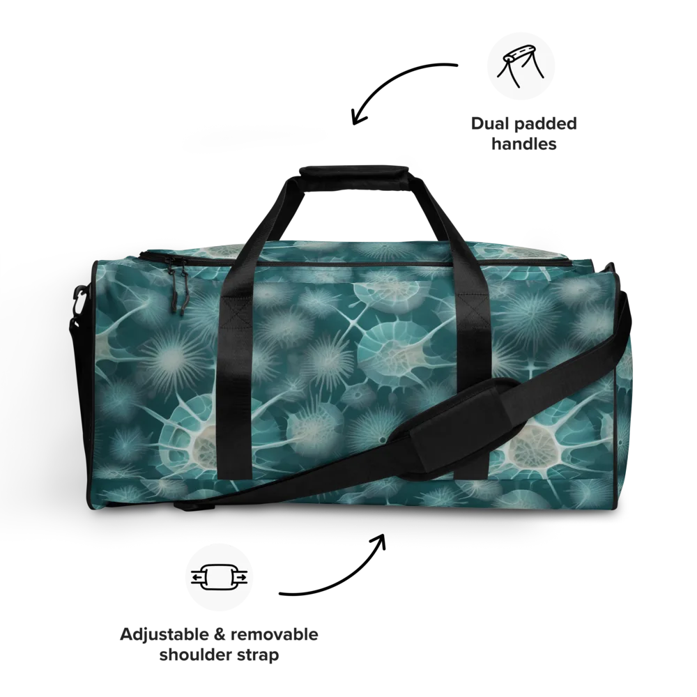 Aqua Radiolaria on Duffle Bag — Front