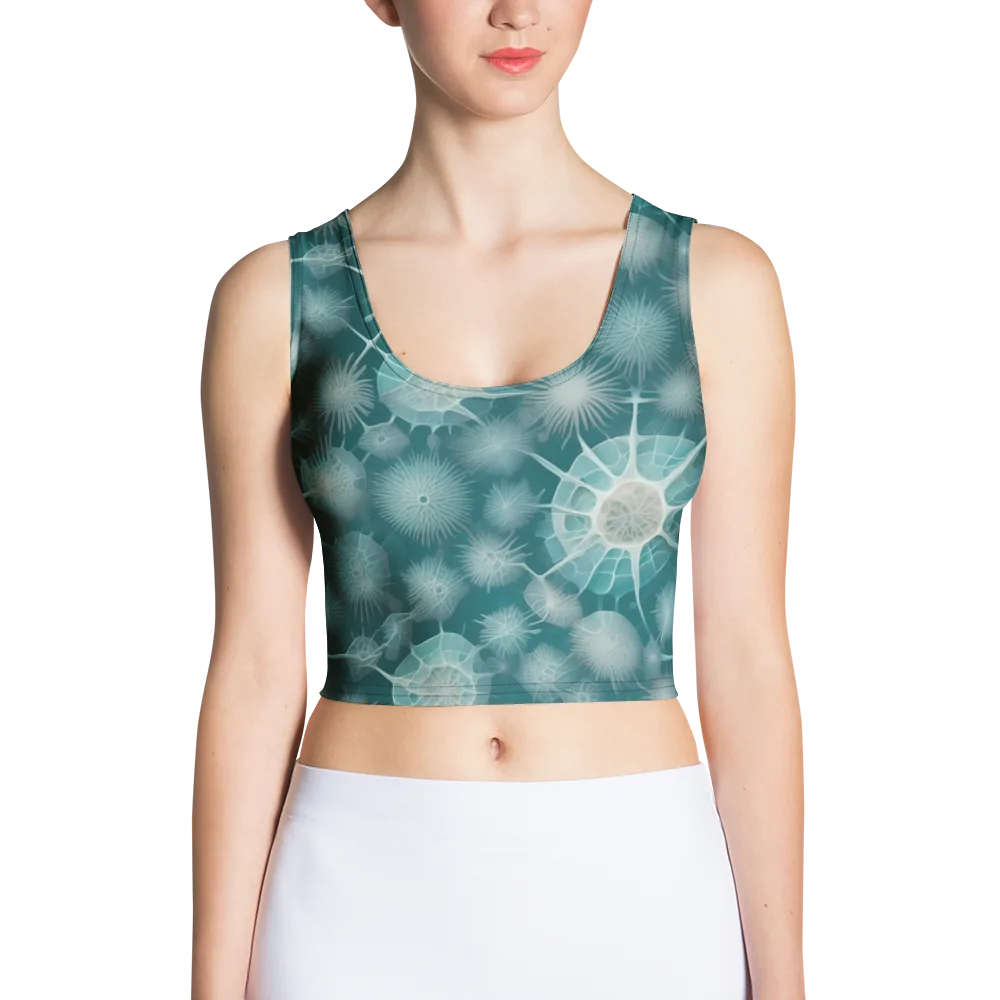 Aqua Radiolaria on Crop Top — Front