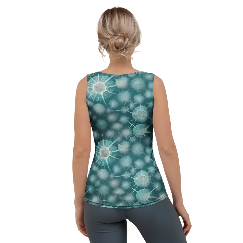 Aqua Radiolaria on Women's Tank Top — Back