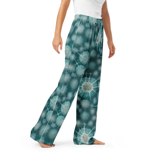 Aqua Radiolaria on a Women's Pajama Pants