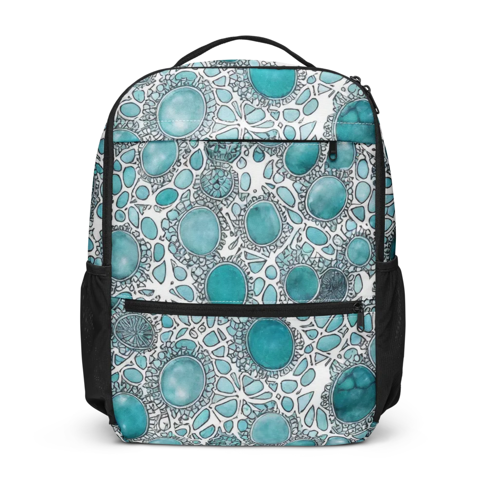 Turquoise Tessellation on Utility Backpack — Front