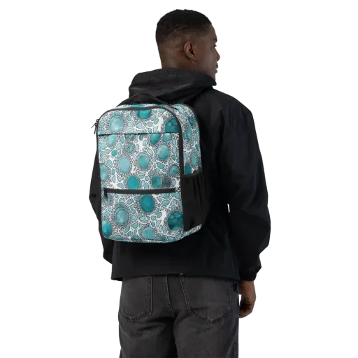 Turquoise Tessellation on a Utility Backpack