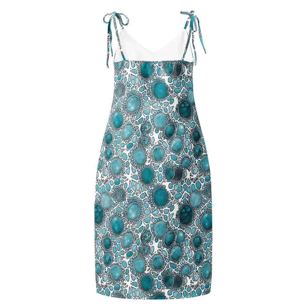 Turquoise Tessellation on Slip Dress — Back
