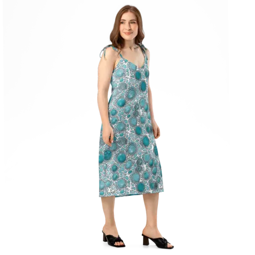 Turquoise Tessellation on a Slip Dress