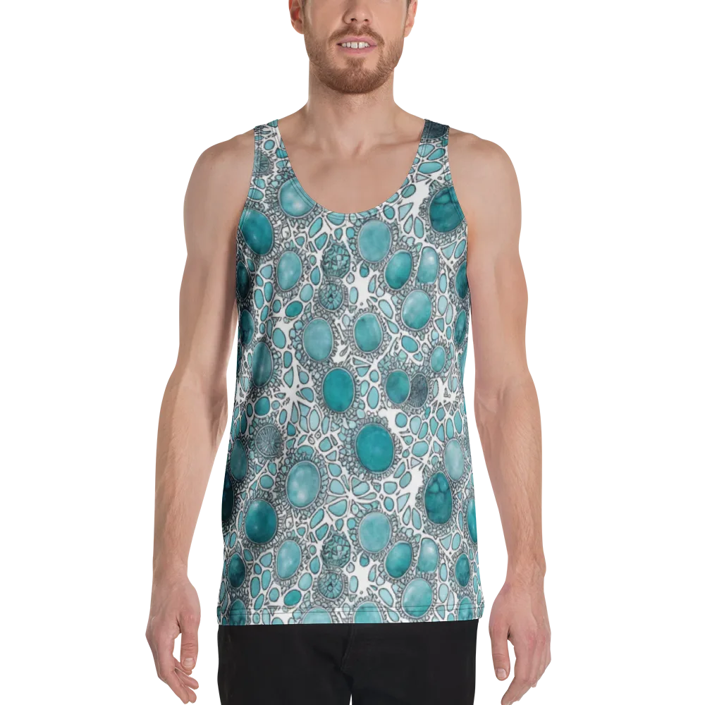 Turquoise Tessellation on Men's Tank Top — Front