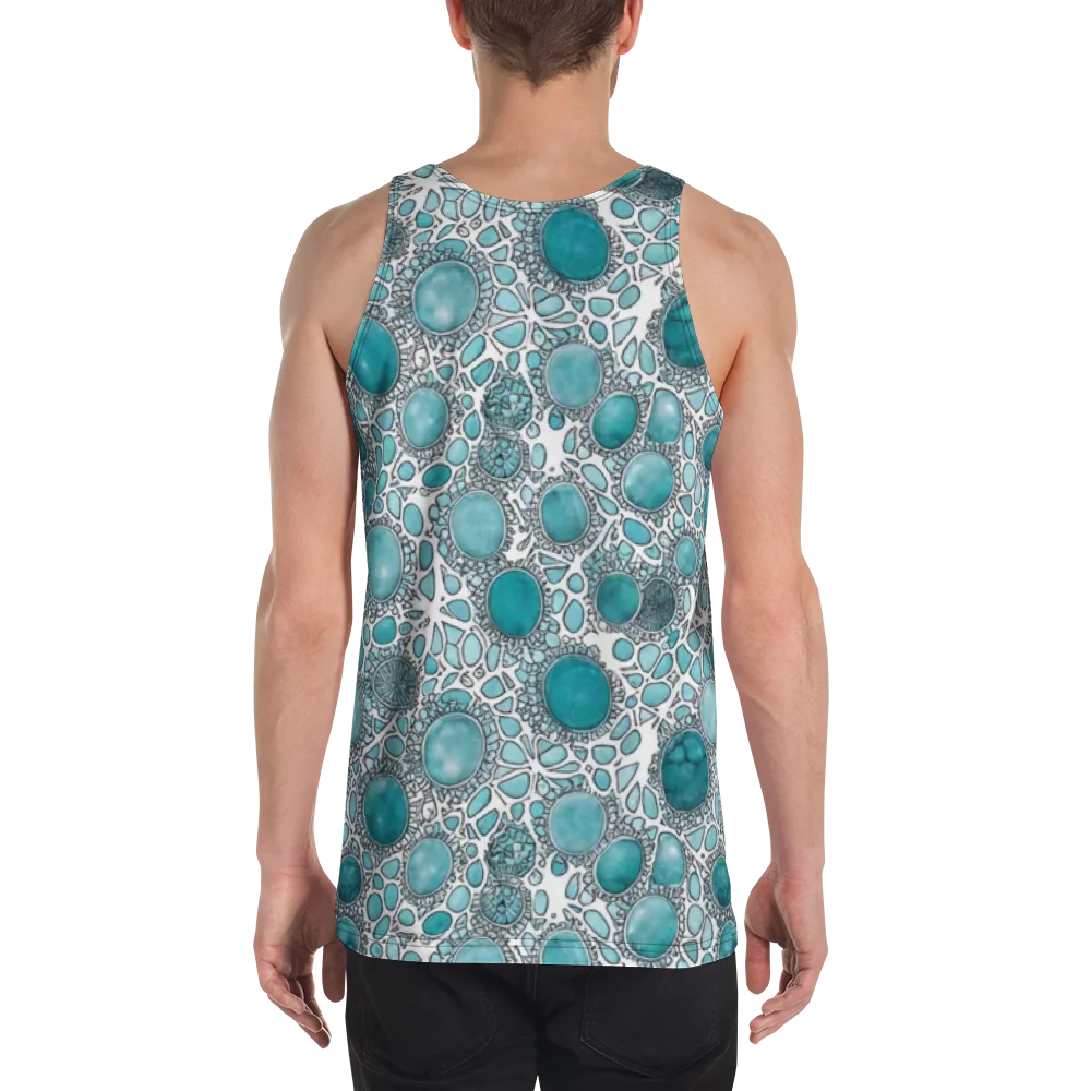 Turquoise Tessellation on Men's Tank Top — Back