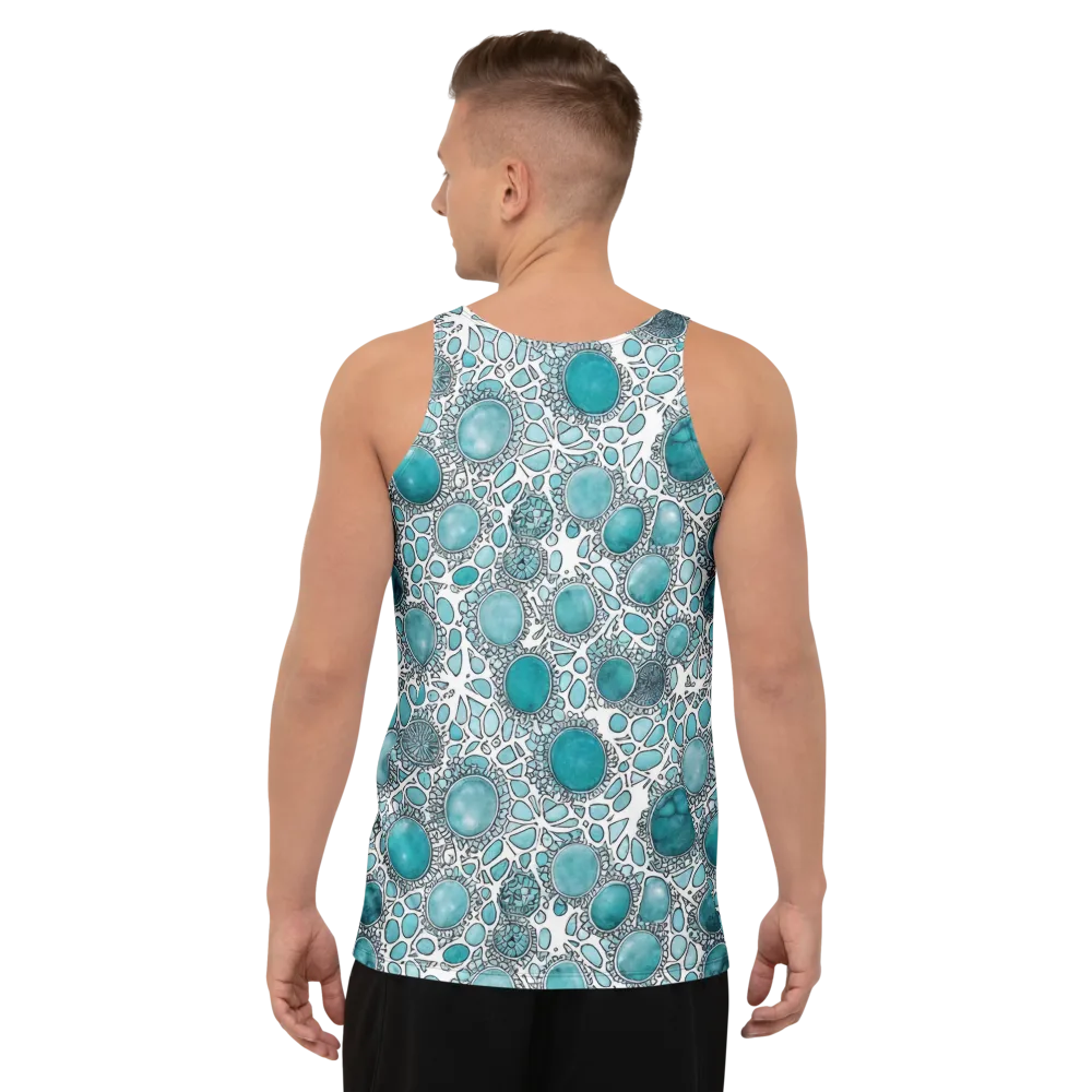 Turquoise Tessellation on Men's Tank Top — Back