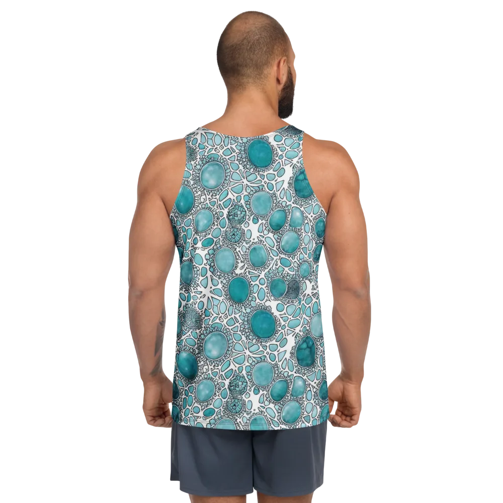 Turquoise Tessellation on Men's Tank Top — Back