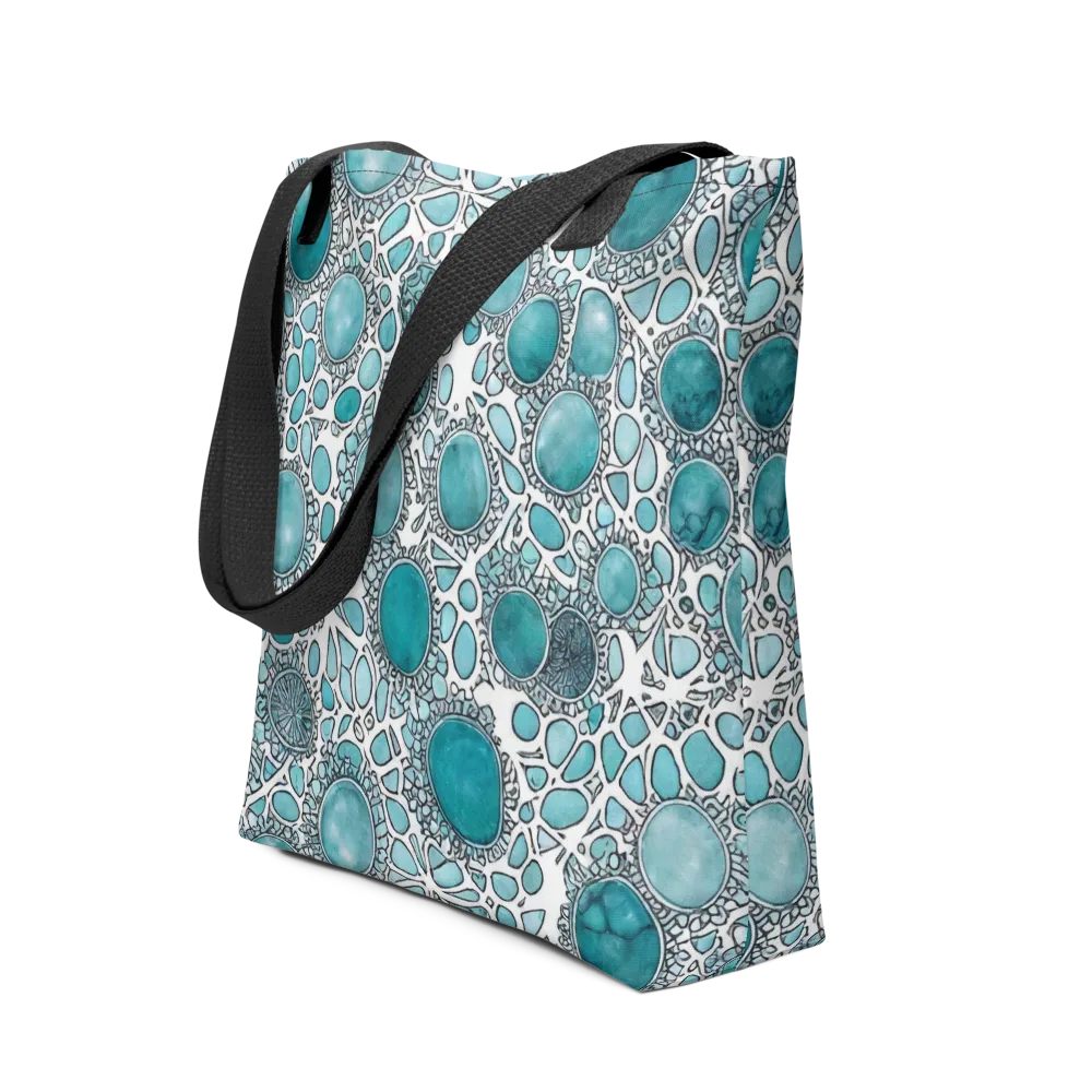 Turquoise Tessellation on Tote Bag — Front