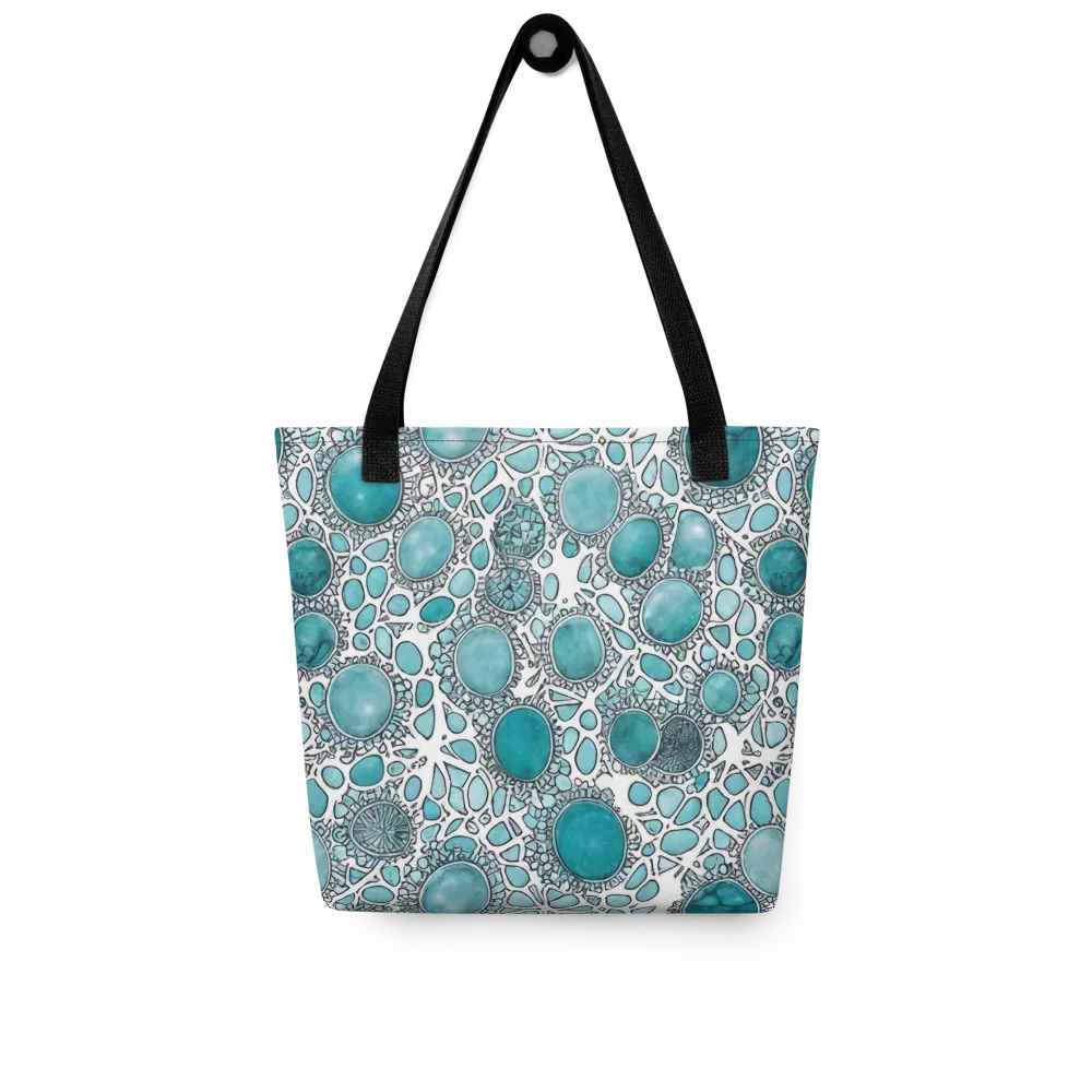 Turquoise Tessellation on Tote Bag — Front