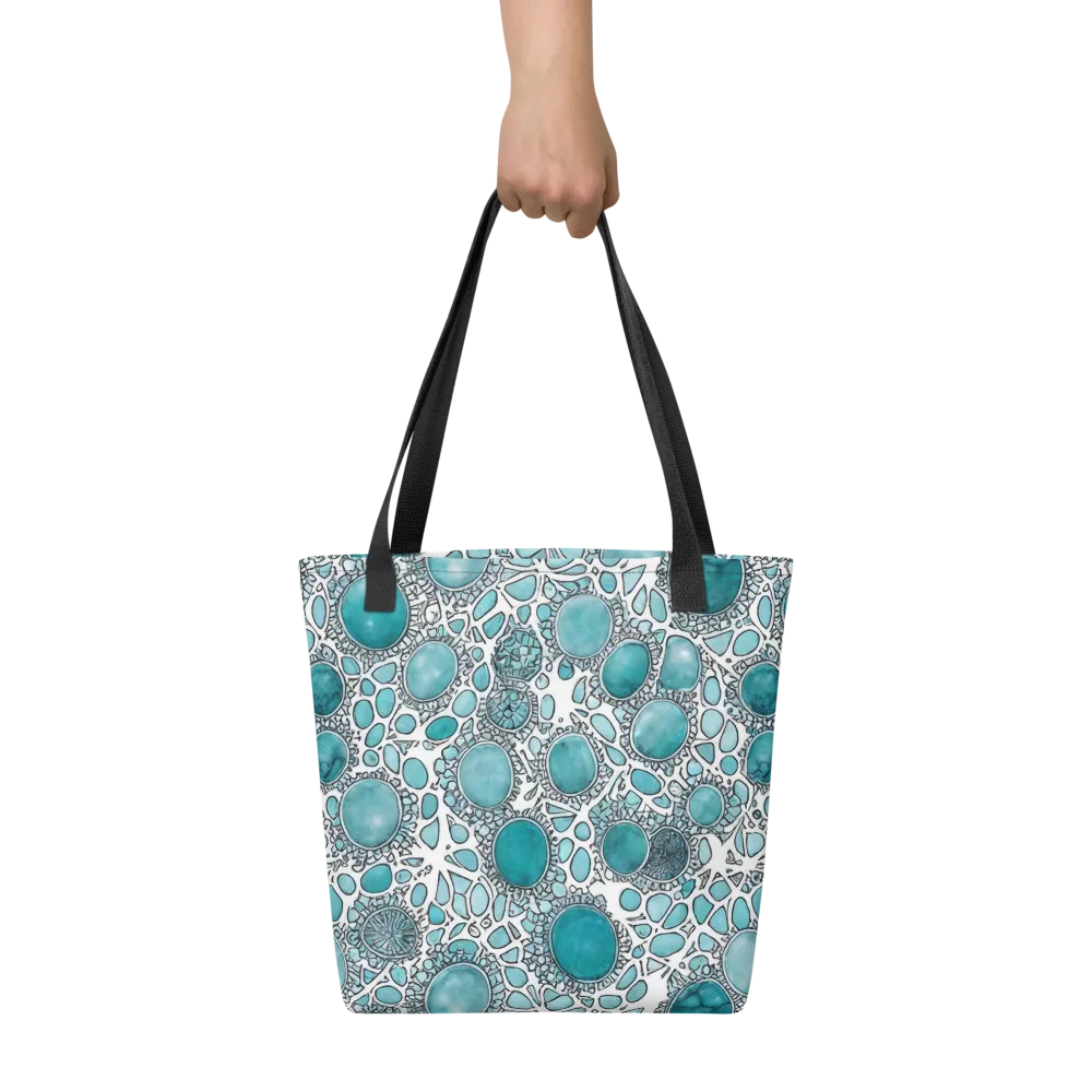 Turquoise Tessellation on Tote Bag — Front