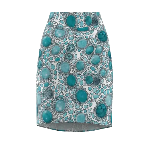 Turquoise Tessellation on a Pencil Skirt
