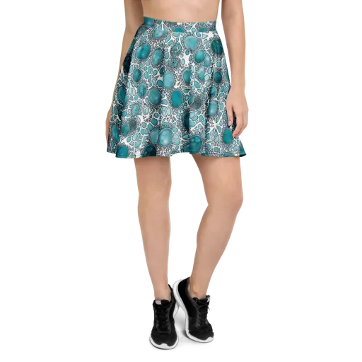 Turquoise Tessellation on a Skater Skirt