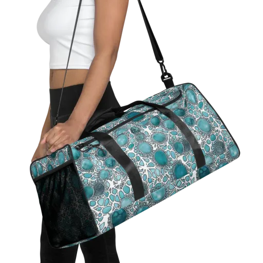 Turquoise Tessellation on a Duffle Bag