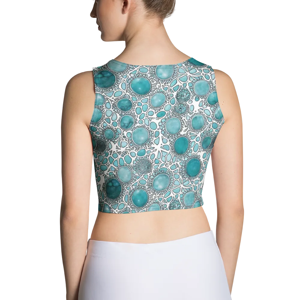 Turquoise Tessellation on Crop Top — Back