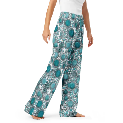 Turquoise Tessellation on a Women's Pajama Pants