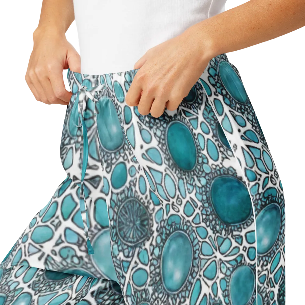 Turquoise Tessellation on Women's Pajama Pants — Product details