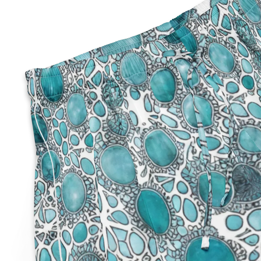 Turquoise Tessellation on Women's Pajama Shorts — Product details