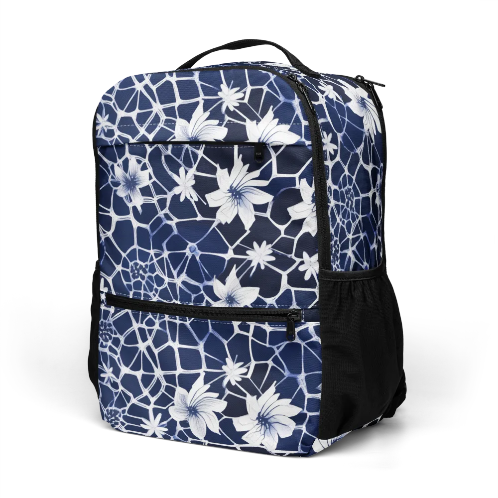 Midnight Wildflower on Utility Backpack — Left Front