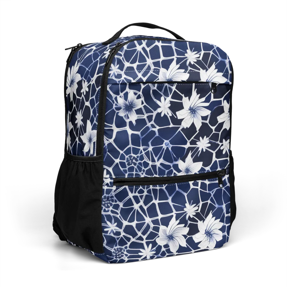 Midnight Wildflower on Utility Backpack — Right Front