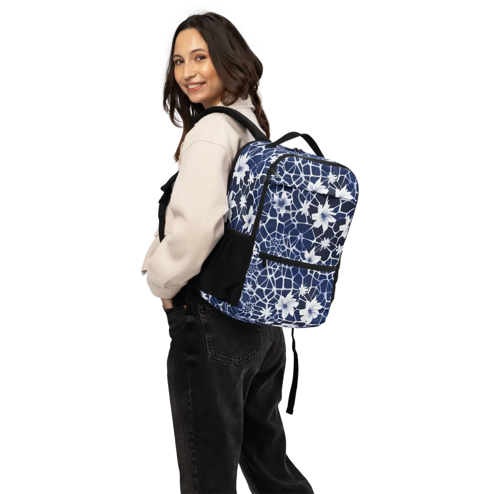 Midnight Wildflower on Utility Backpack — Back