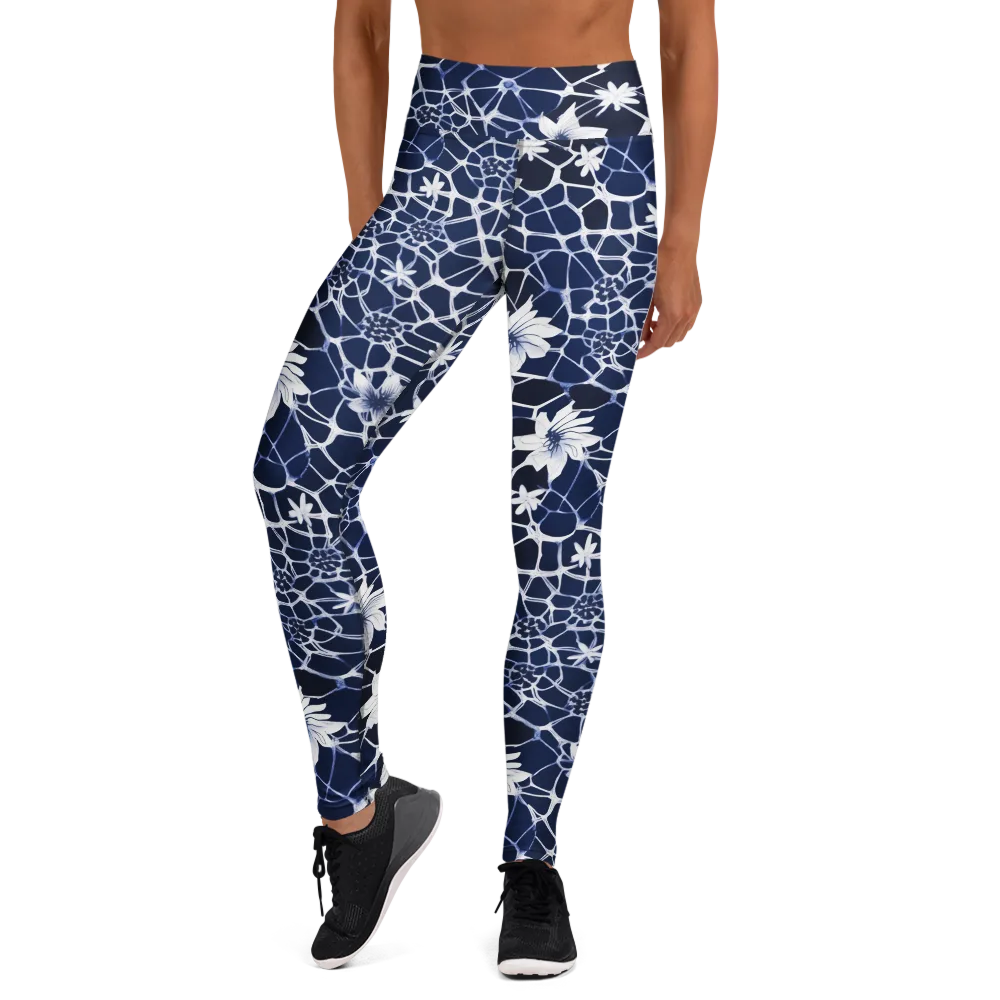 Midnight Wildflower on Yoga Leggings — Front
