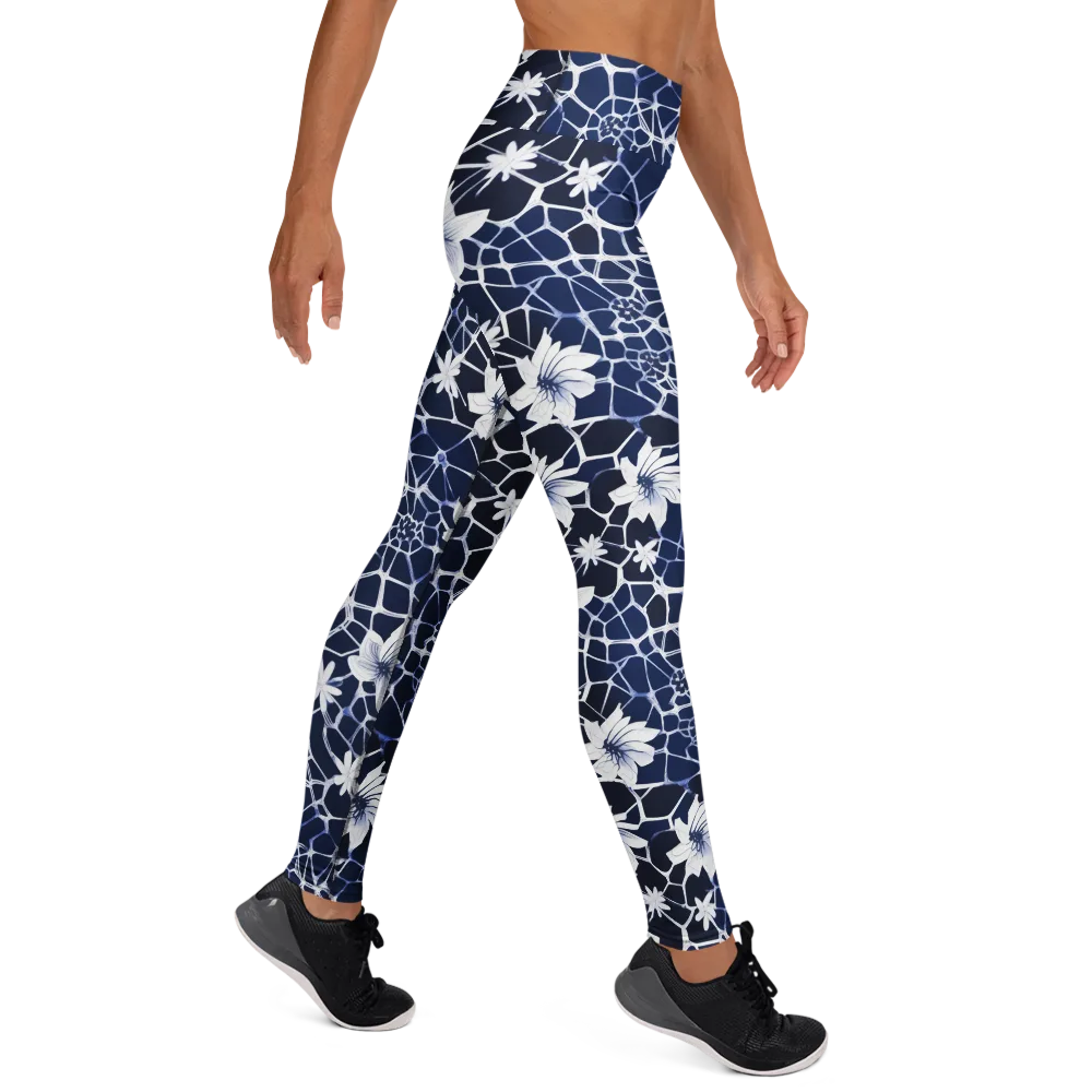 Midnight Wildflower on Yoga Leggings — Right