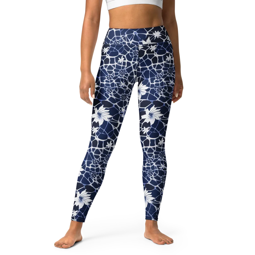 Midnight Wildflower on Yoga Leggings — Front