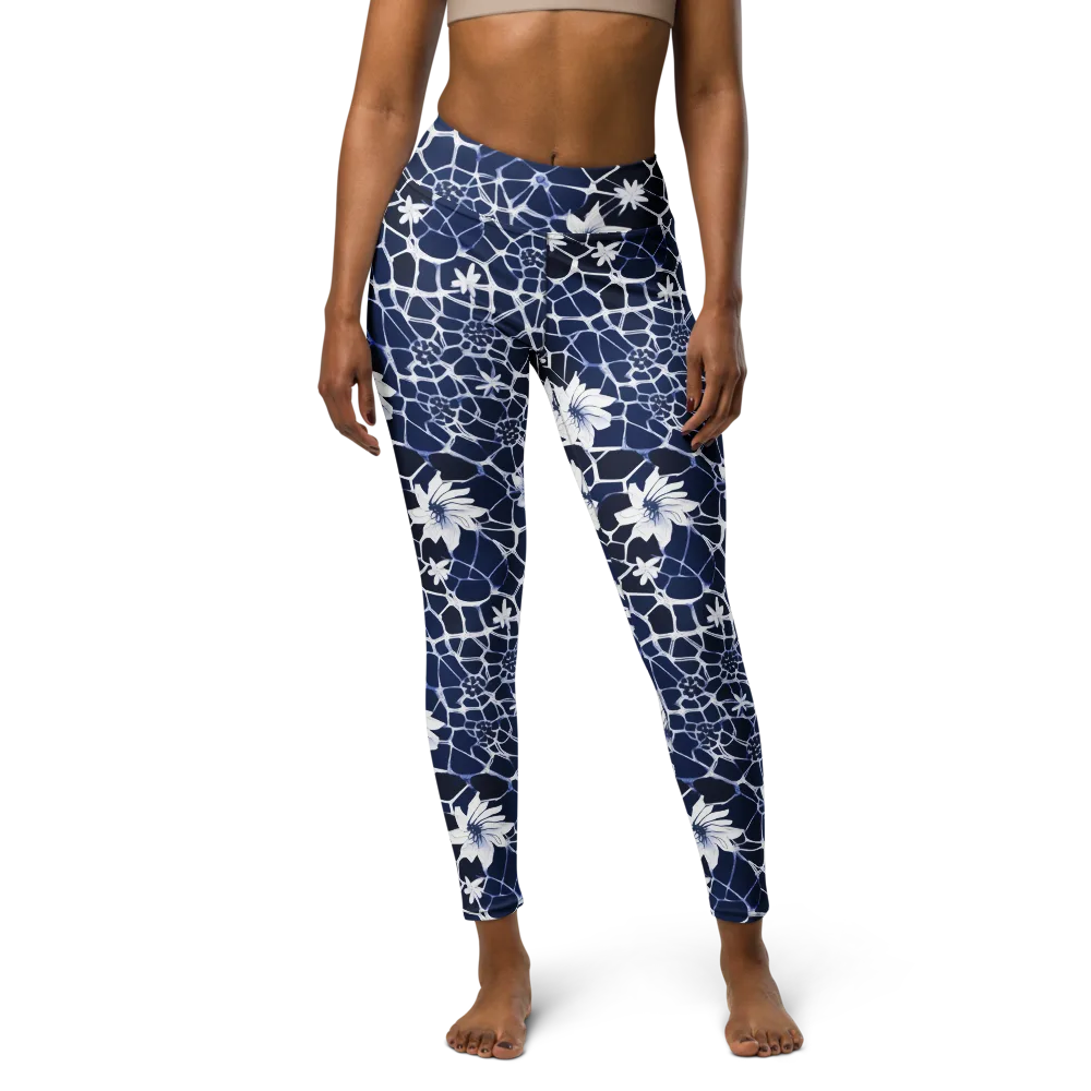Midnight Wildflower on Yoga Leggings — Front