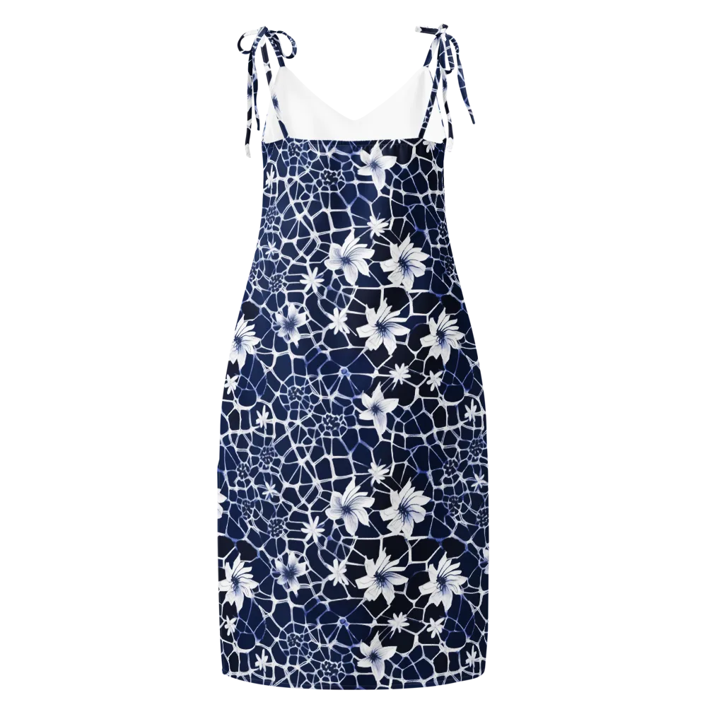 Midnight Wildflower on Slip Dress — Back