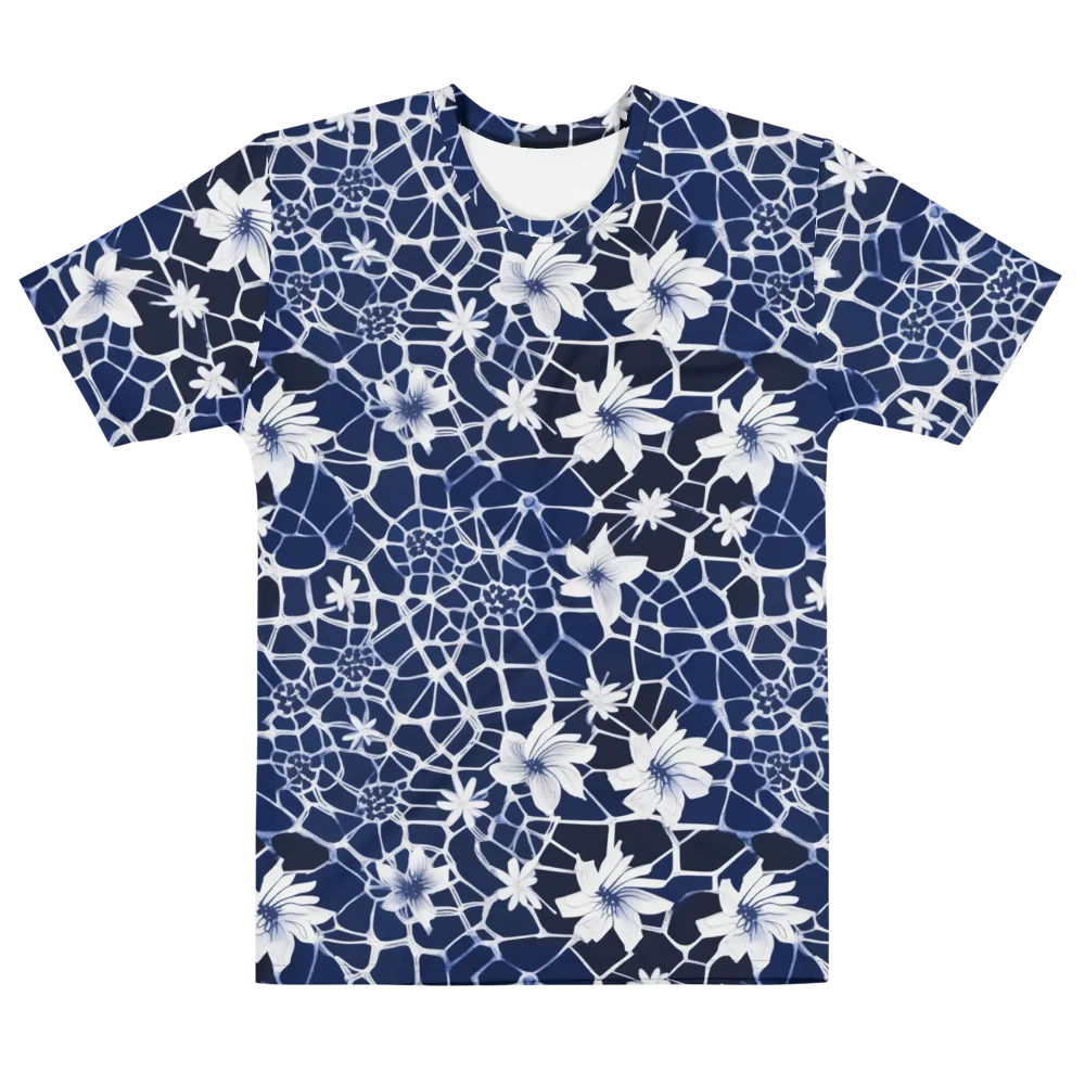 Midnight Wildflower on Men's Cotton Crew Neck T-Shirt — Front