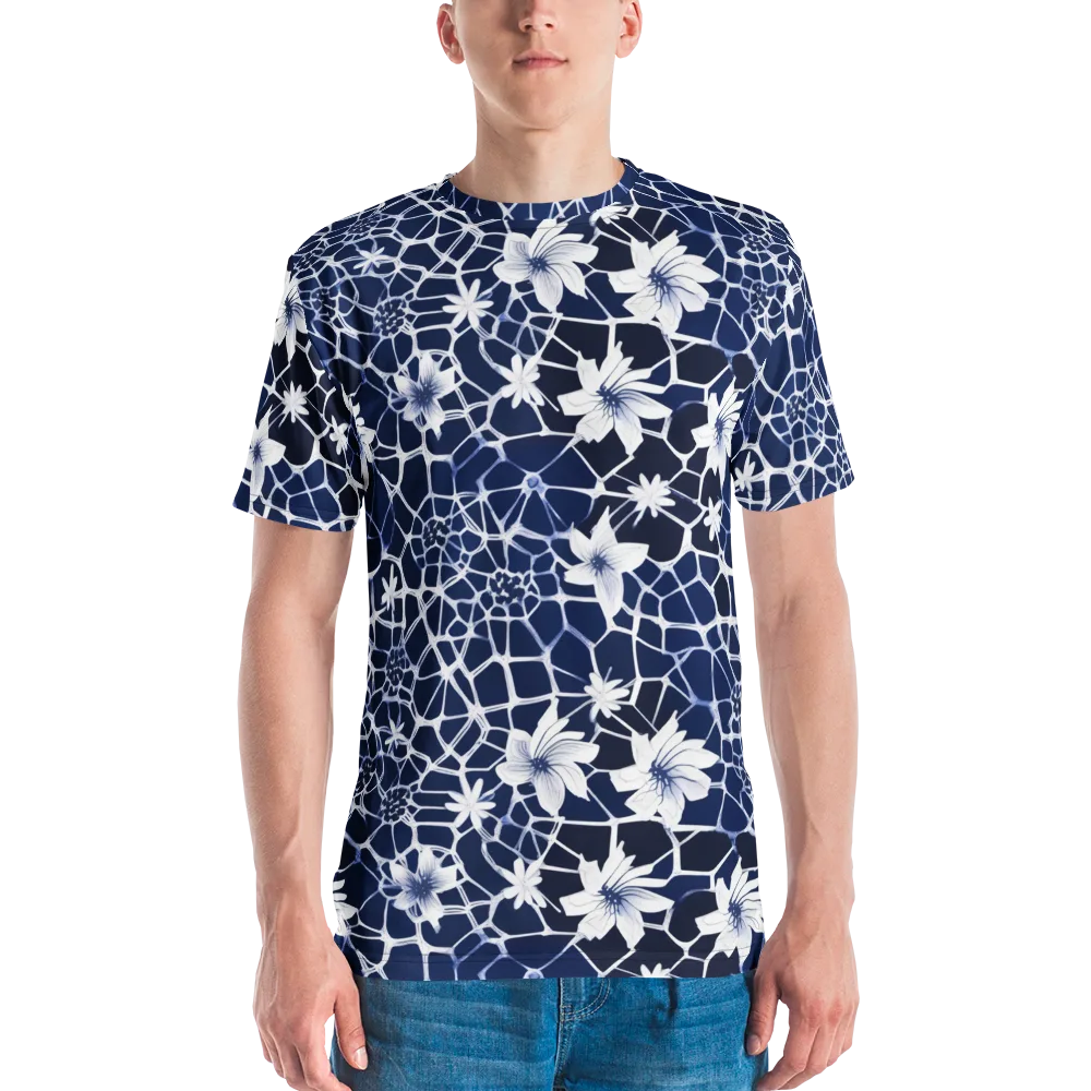 Midnight Wildflower on Men's Crew Neck T-Shirt — Front
