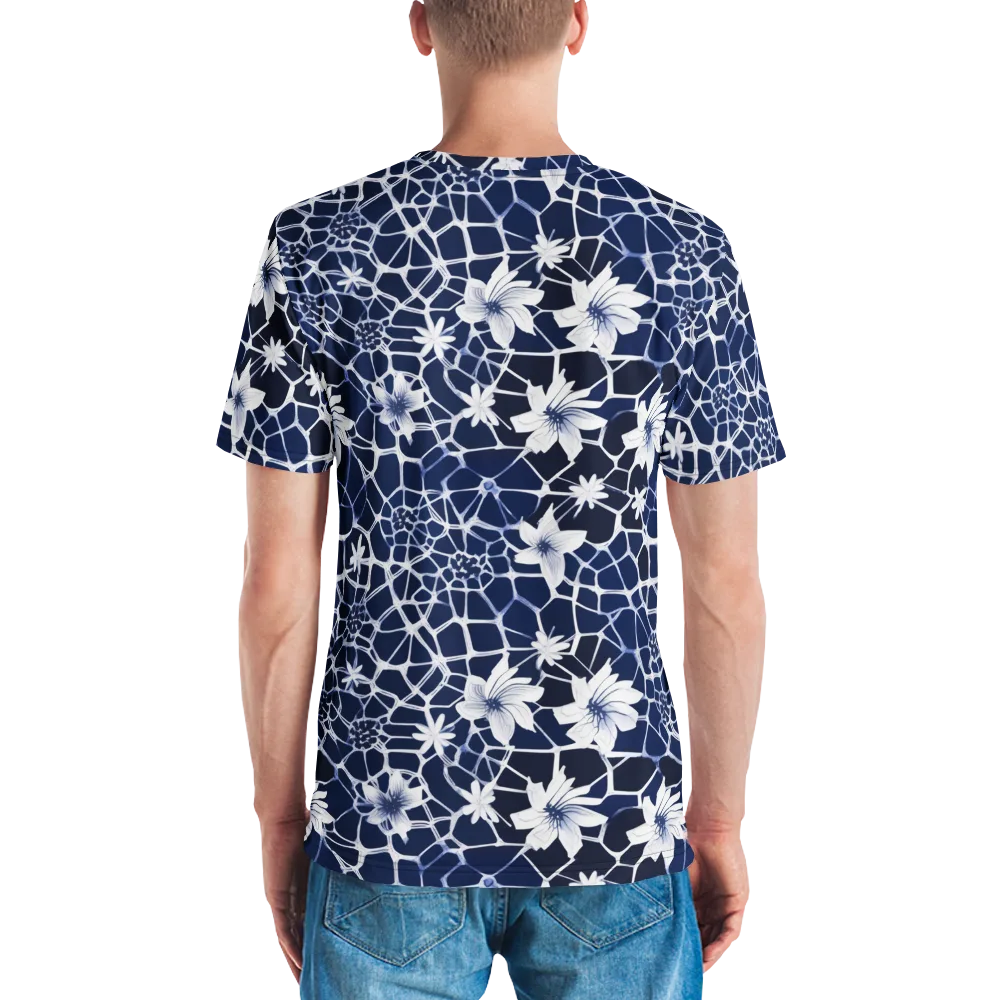 Midnight Wildflower on Men's Crew Neck T-Shirt — Back