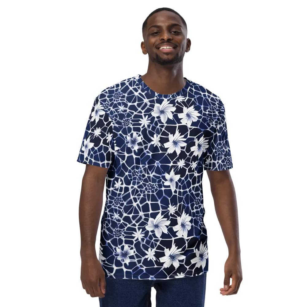 Midnight Wildflower on Men's Crew Neck T-Shirt — Front
