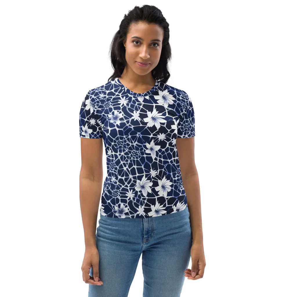 Midnight Wildflower on Women's Crew Neck T-Shirt — Front