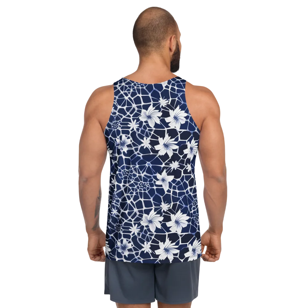 Midnight Wildflower on Men's Tank Top — Back