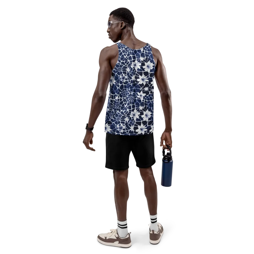 Midnight Wildflower on Men's Tank Top — Back