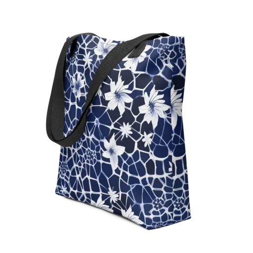Midnight Wildflower on a Tote Bag
