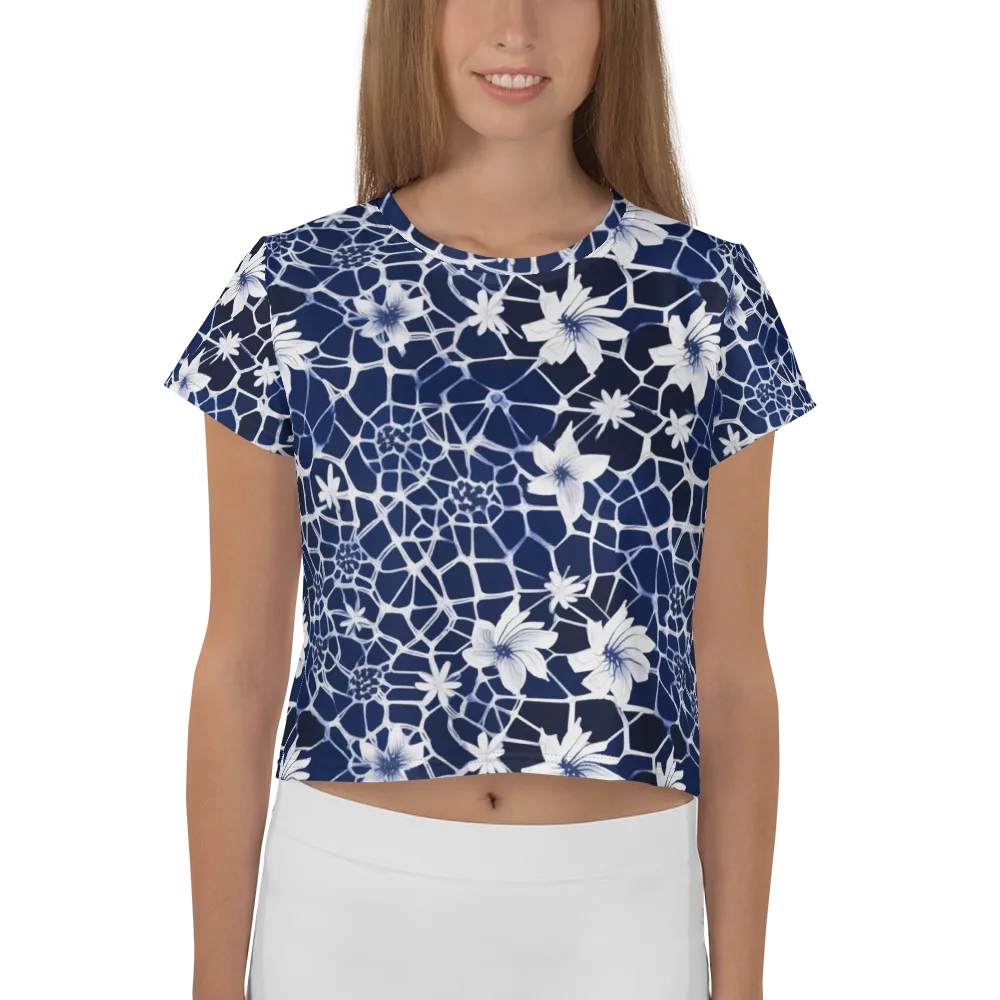 Midnight Wildflower on Crop Tee — Front